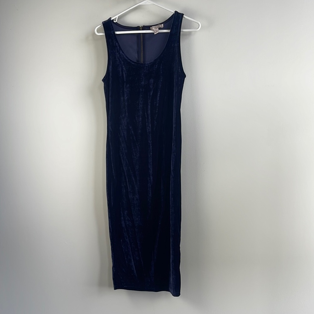 Forever 21 plum velvet dress great for dinner date zipper in the back